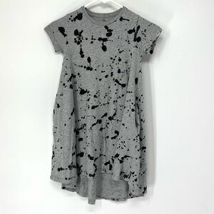 nununu Gray and Black Splatter girls Dress 6-7